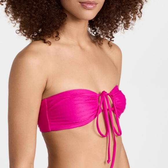 L*Space Dawn Pink Classic Bikini TOP LARGE